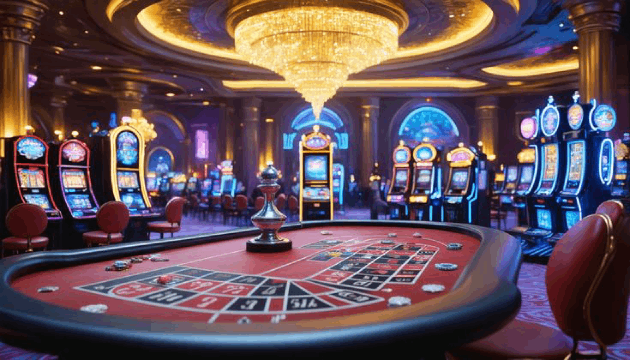 Interface do catálogo de jogos online bet7477 com categorias puzzles e party games